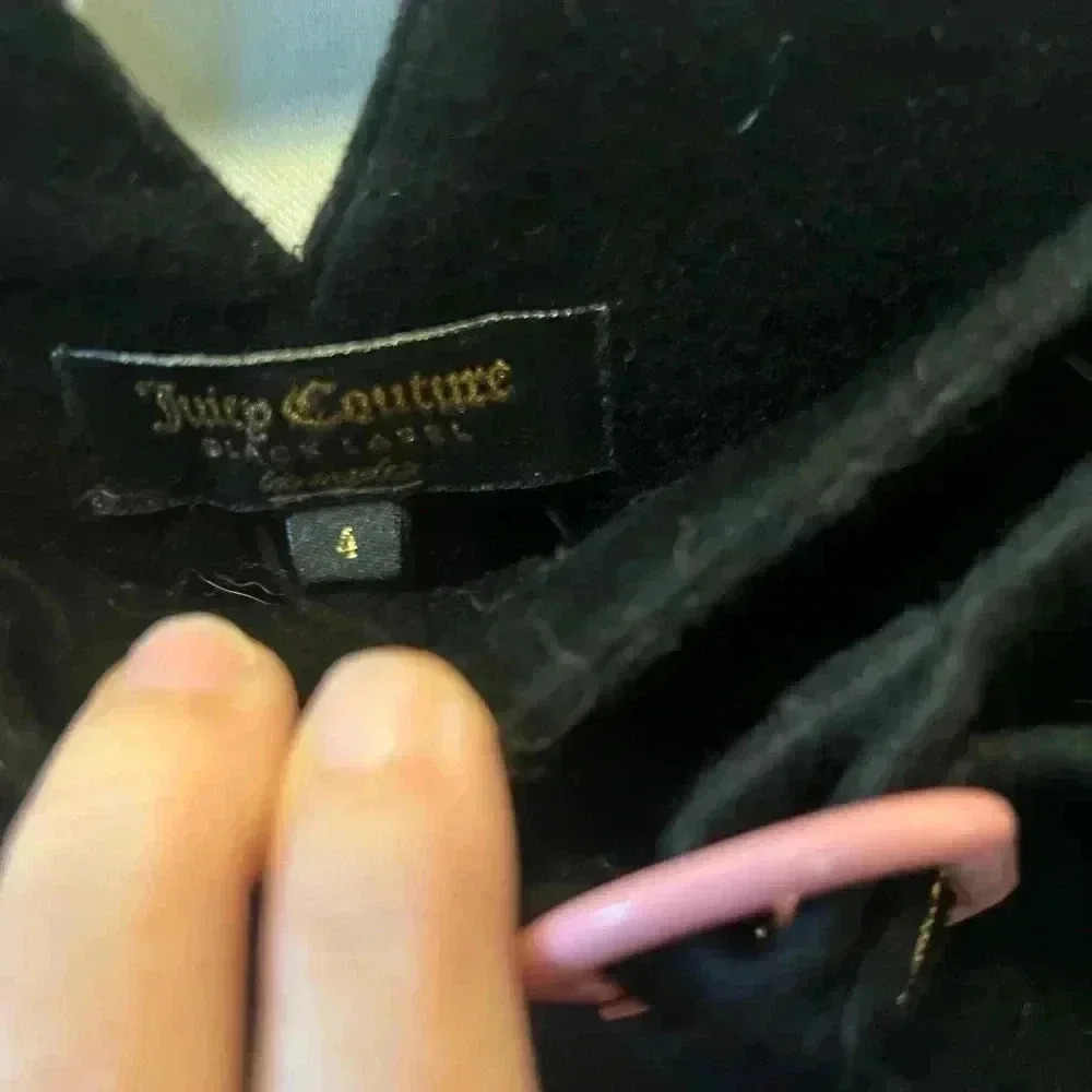 Juicy Couture Black Label Black Wool Wide Leg Pants size 4 - Picture 4 of 4